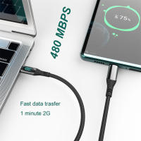 Cable USB C a C Tipo C Para Carga Rápida 100W Con Pantalla Digital 7A Compatible Con HUAWEI Xiaomi Macbook iPad Cable De Datos - details 1