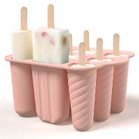 Molde De Helado De Silicona De Grado Alimenticio Con Palitos De Madera 9 Cavidades Para Hacer Popsicles Herramienta De Cocina Para El Verano - details 11