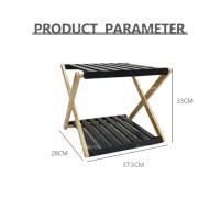 Soporte de flores de sala de estar moderno y simple de dos pisos, estante de madera de piso a techo de varias capas, estante de celosía de madera maciza, amplia gama de aplicaciones - details 1