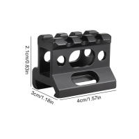 Base De Montaje De Aluminio Para Rifle 3 Ranuras 20mm Riser Mount Quick Release Para Ranura Picatinny Soporte De Escopeta - details 10