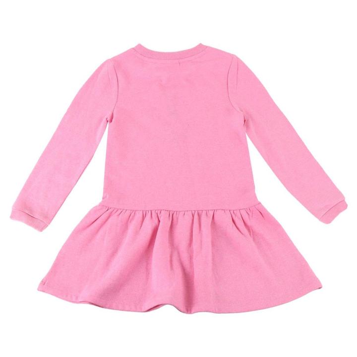 Vestido Infantil Peppa Pig para niñas, Vestido Rosa de Manga Larga, Suave y Cómodo con Estampado Animado, Ideal para Uso Diario y Fiestas