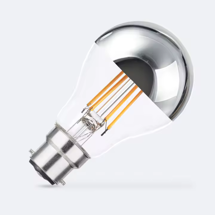 Ledkia Bombilla Filamento LED B22 8W 800 lm A60 Chrome Reflect No Flicker 2200K Súper Cálido - 1