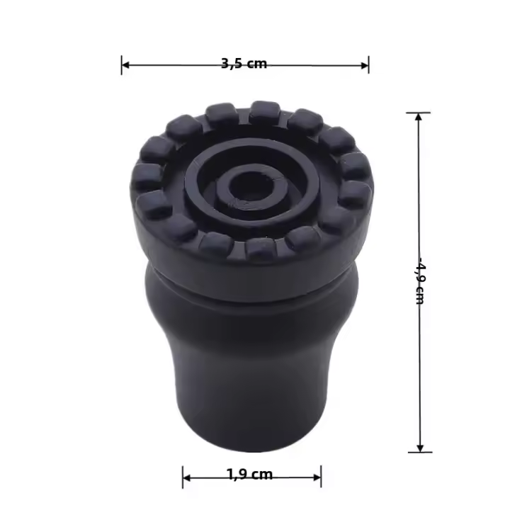Cubierta De Bajo Para Palo De Caminar De Goma Antideslizante Fundas Para Manzanas Y Paredes De Escalada Accesorios De Senderismo - 1