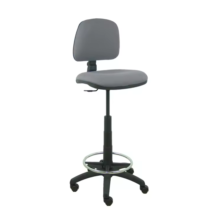 Piqueras Y Crespo Taburete Ergonómico Giratorio con Respaldo y Aro Reposapiés - 1