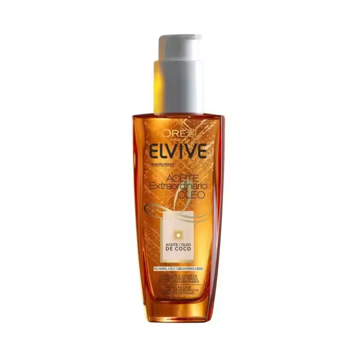 Elvive Aceite Extraordinario Coco 100 ml - Nutre, Hidrata y Brinda Brillo a tu Cabello - L'Oréal Paris - 1