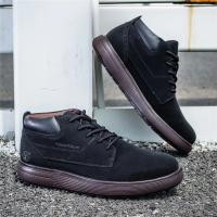 Botas De Caza FLYLAND Para Hombre Casual Hechas a Mano De Cuero Ligeros Antideslizantes Zapatillas Con Cordones - details 6