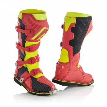 Botas cuero Acerbix X-Pro V. Rojo/Amarillo Off-Road Talla 43 - 1