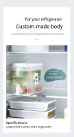 Dispensador De Agua Fría De 3.5 L Con Grifo Contenedor De Jugo Reutilizable De Plástico PP Ecológico Y Duradero Para Refrigerador - details 2