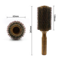 Cepillo De Pelo Redondo Profesional Con Cerda De Jabalí Para Mujeres Y Hombres Cepillo De Peluquería Para Estilizar El Cabello Material De Madera - details 3