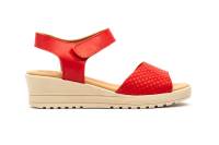 AE-649 Negro - Rojo - Beige - Cuero - Blanco - Platino Hecho en España Sandalias Mujer Piel Negro- Rojo - Beige - Cuero - Blanco - Platino Velcro Cuña Numeración: 35-41 Marca: Alto Estilo planta de gel y cierre velcro super comoda ideales para el verano - details 2
