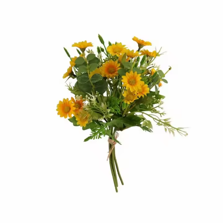 Gerimport Ramo Atado Planta Artificial Amarilla Margaritas 33 Cm - Realista - 1