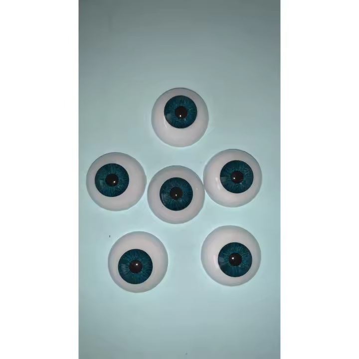 3 par de ojos acrilicos para kit reborn. 20mm. azul 02a. Suministros Reborn. Generic - 1