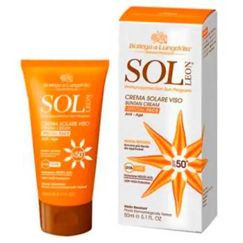 Bottega Di Lungavita Sol Leon Crema Facial Solar Spf 50 Alta Prot. 50Ml - 1