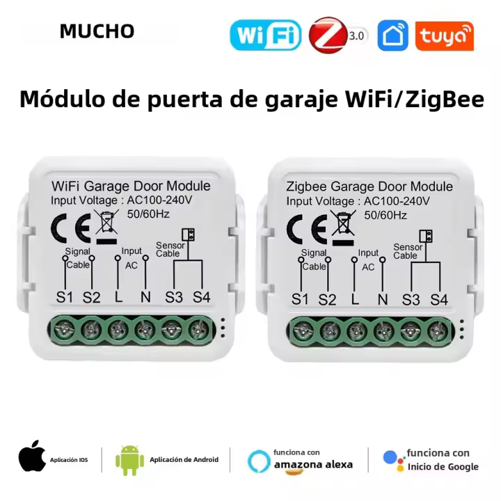 Módulo Controlador Inteligente Para Puerta De Garage Tuya WIFI/Zigbee Compatibilidad Con Alexa Google Home Assistant Siri Voceado Control - 1
