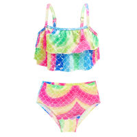 Traje De Baño De Sirena Para Niñas Traje De Cosplay De Verano Traje De Playa Con Estilo De Bikini Vestimenta Infantil - details 5