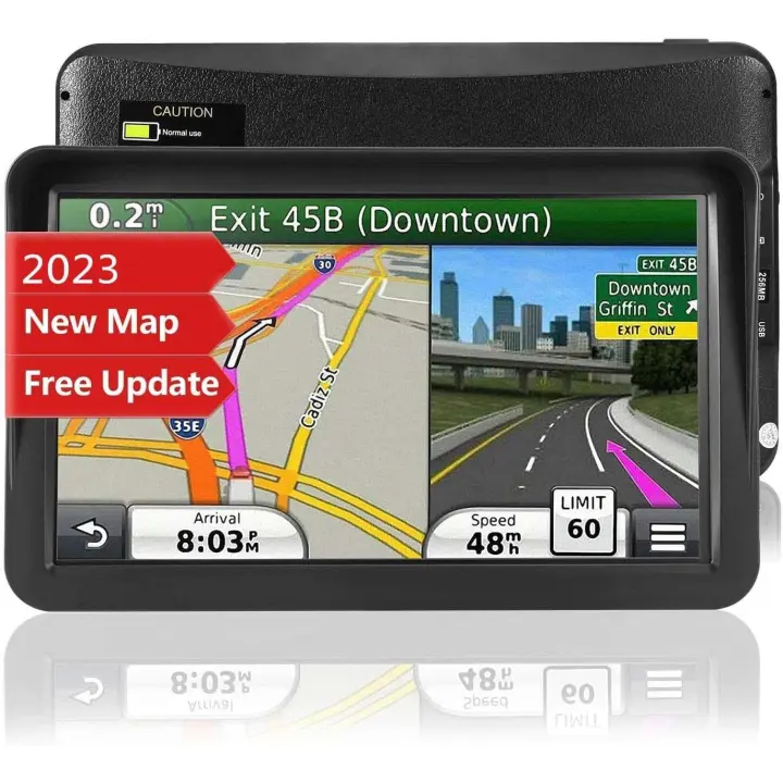 Navegador GPS con pantalla táctil de 9 pulgadas para coche, parasol para camión, 256M + 8G, mapa de Europa, 2023 - 1