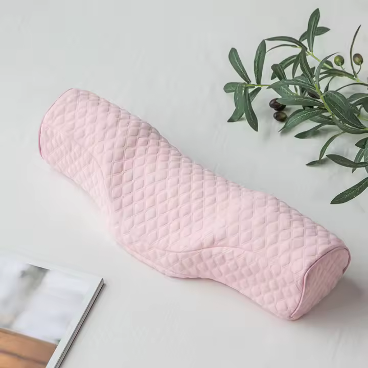 Almohada De Cuello Ortopédica Para Dormir Y Proteger Recubrimiento De Memoria Espuma Transpirable Y Lavable Para Viajes - 1