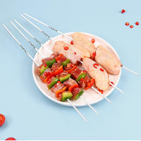 10/15Pcs Brochetas De Barbacoa De Acero Inoxidable Reutilizables Para Camping Al Aire Libre Herramientas De Picnic Y Cocina - details 14