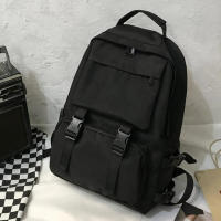 Mochila Estudiantil Negra De Gran Capacidad Estilo Harajuku Casual Para Hombres Y Mujeres Mochila Unisex De Calle Alta Ruta Bolsa De Viaje - details 16