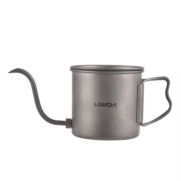 Cafetera De Titanio Para Camping Y Viajes 650ml/550ml/400ml Kettle De Pueyo Para Café Té Agua Con Estilo De Pato Adecuada Para 2 Usuarias - 1