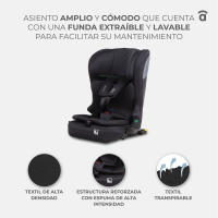 Asalvo Silla de Auto Profix i-Size 76–150 cm – Compacta, Plegable, con Isofix + Top Tether, Reposacabezas Ajustable y Protección Lateral Avanzada - details 2