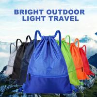Mochila Deportiva Exterior Para Hombres Y Mujeres Mochila De Fitness Ligera Con Bolsillo Y Cuerda De Ajuste Bolsa De Baloncesto Con Cierre De Cremallera En Oxford - details 2