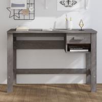 vidaXL Escritorio HAMAR madera maciza de pino 110x40x75 cm en color Gris claro/Gris oscuro | estructura resistente ideal para salón dormitorio o estudio - details 0