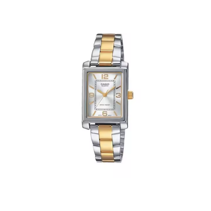Reloj Casio Mujer Bicolor Rectangular LTP-1234PSG-7AE - 1