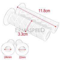 Agarre De Manillar De Goma Antideslizante Universal Para Motocicleta 7/8" 22mm 24mm Apto Para Motocross off Road E-bike Scooter - details 0