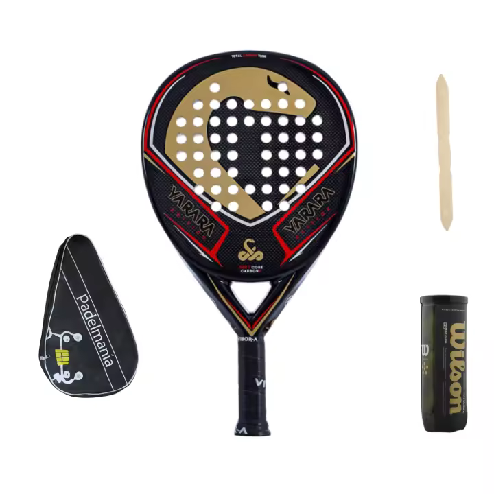 Pala de pádel  Vibor-a Yarara Classic Edition + Funda Pádel Manía + Protector Vibora Transparente + Bote de Pelotas Wilson Premier - 1