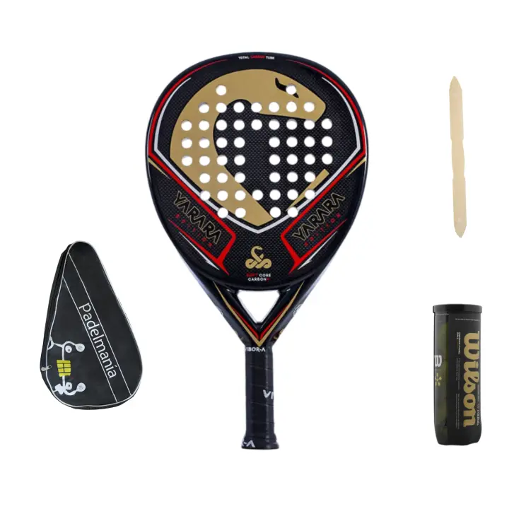 Pala de pádel  Vibor-a Yarara Classic Edition + Funda Pádel Manía + Protector Vibora Transparente + Bote de Pelotas Wilson Premier - 1