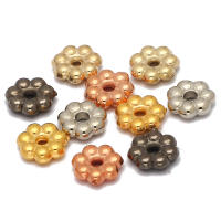 Lote De 200 Piezas De Cuentas De Encaje CCB 6mm Platinadas Redondas Y De Engranaje Para Fabricación De Joyas Pulseras Collares Accesorios DIY - details 0