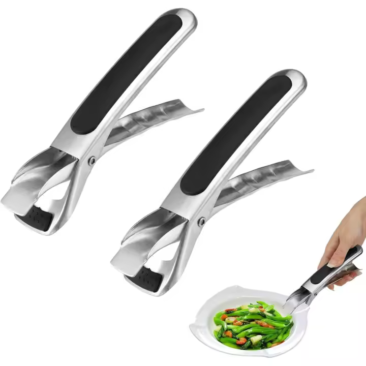 2 piezas de pinzas Maple inoxydable para freidora de Aire Caliente with Mango De Goma, Varilla de Horno para elevar - 1