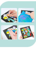 15pcs/20pcs Pegatinas Mágicas Brillantes Para Niños DIY Adhesivo Colorido De Artesanía Manual Creación De Arte Y Regalo Para Niños - details 1