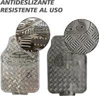 Enerfero-Juego de Alfombrillas Coche Antideslizante 4Pcs Diseño Metálico Universal Color Negro,Azul,Carbon y Plata - details 2