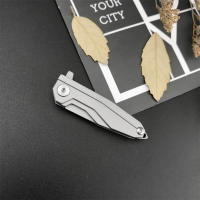 Cuchillo De Bolsillo Miniatura Plegable Con Hoja De Acero D2 Y Mango De Acero Inoxidable Multifuncional Para Rescate Al Aire Libre Ligero Y Portátil - details 6