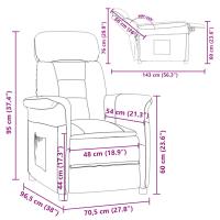 Recliner vidaXL Negro - details 5