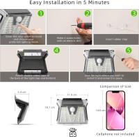 Luces Solares para Exterior, paquete de 4 Luces Solares de 33 LED para Exterior con sensor de Movimiento, iluminación de pared impermeable IP65, Fire solar inalámbrico para terroza, Escaleras - details 0