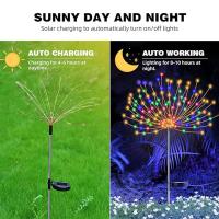 Lámpara De Fuego Solar Con 150 LED Luz De Cadena De Hadas Impermeable Para Decoración De Jardín Y Paisaje 8 Modos De Iluminación Para Fiestas Al Aire Libre - details 2