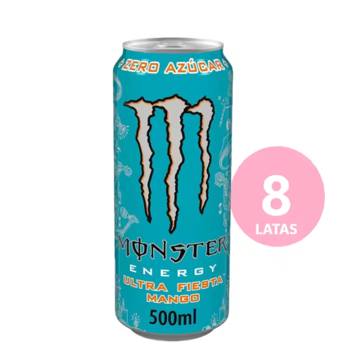 MONSTER ULTRA FIESTA 50CL x 24  8  latas - MANGO ZERO SIN AZUCAR  BEBIDA ENERGÉTICA (NACIONAL - ESPAÑA) - 1