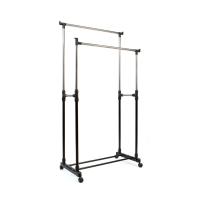Perchero de Pie con Ruedas, Acero Inoxidable, DOBLE 80x43x90 a 160 cm, Perchero de Ropa Burro, Estructura Metalica Extensible, Organizador de Perchas y Ropa - details 9