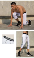 Pantalones Cortos De Deporte Para Hombre 3/4 Ajustados Elásticos Y Compresivos Para Gimnasio Correr Baloncesto Fútbol - details 7