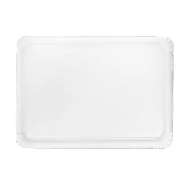 MONOUSO | Bandeja de Cartón Rectangular Blanca 25x34cm (50 Uds) - 1