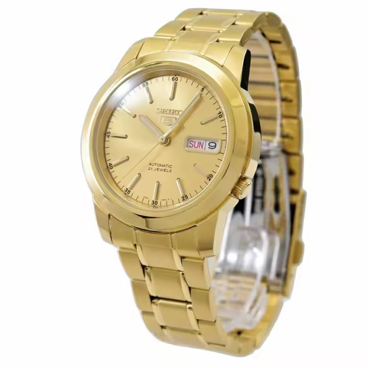 Seiko Watches Reloj Automático Unisex Seiko 5 SNKE56K1 38mm 30m WR Correa de Acero - 1