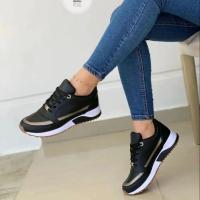 Zapatillas De Mujer En Venta Moda Tobilleras Plataforma Planas Cordones Casual Colores Mixtos Zapatos De Correr Al Aire Libre Para Mujer Talla Verdadera - details 2