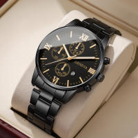 Reloj De Pulsera De Lujo Para Hombre Calendario Moda Roma Dial Cuarzo Sin Caja Material De Correa De Aleación Estilo Casual - details 0