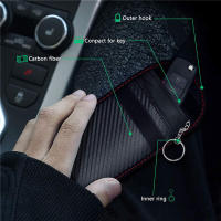 2-Pack Anti RFID Car Key Case Bloqueo de señal Faraday Bolsa Ba - details 2