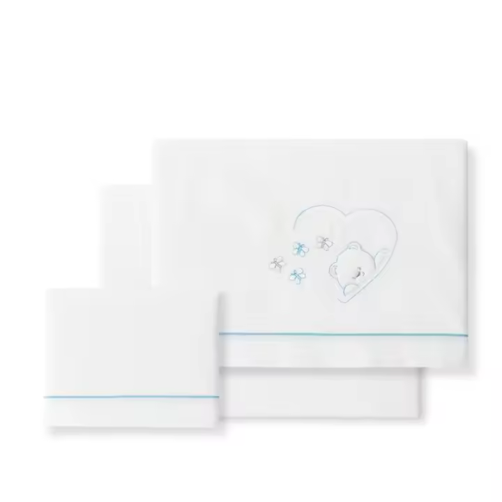 Sábanas Capazo Coche Bebé Moisés Oso mariposa Interbaby - 1