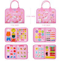 Juguetes Montessori Tablero Ocupado Para Bebés Actividades Educativas De Habilidades De Vida Sensoriales Con Libros Ocupados Para El Desarrollo Motor Fine - details 6