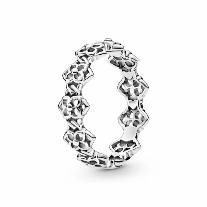 Anillo Pandora Banda Pétalos de Rosa - 1